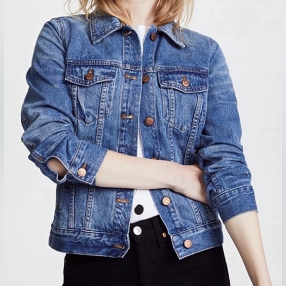 Madewell The Jean Jacket In Printer Wash Size: S - Picture 10 of 14